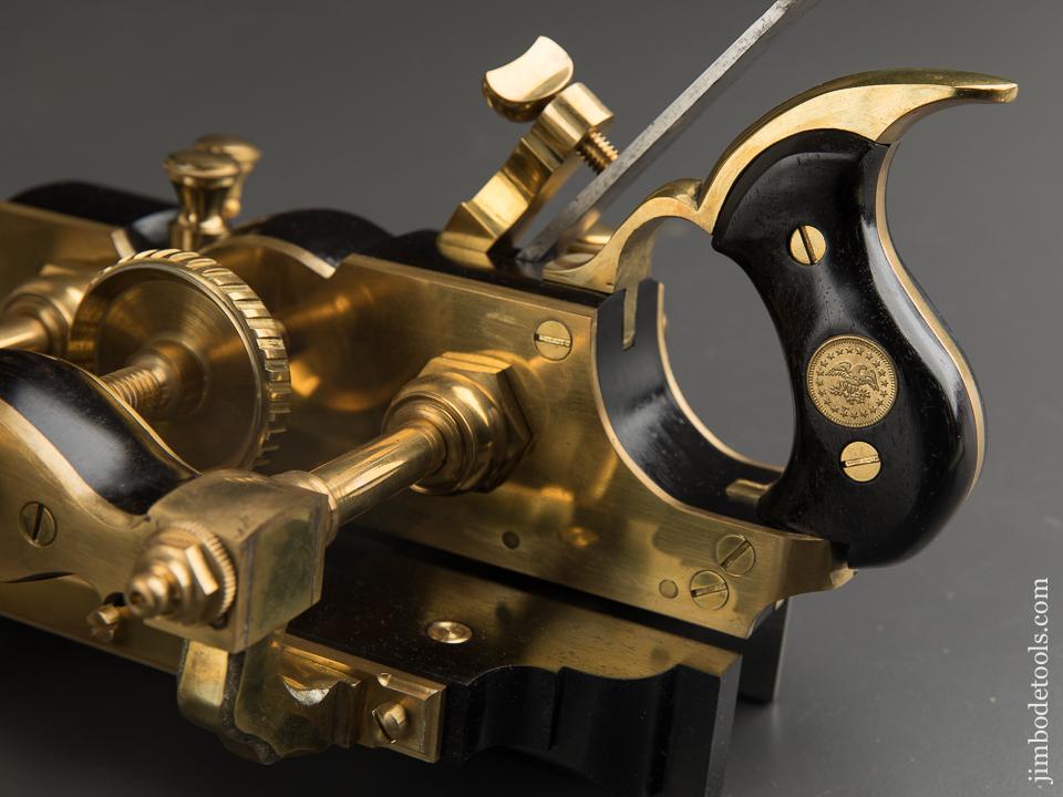 Phenomenal! Brass & Ebony Plow Plane by JIM LEAMY - 89330U