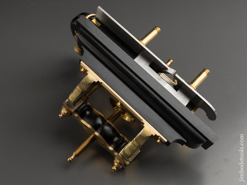 Phenomenal! Brass & Ebony Plow Plane by JIM LEAMY - 89330U