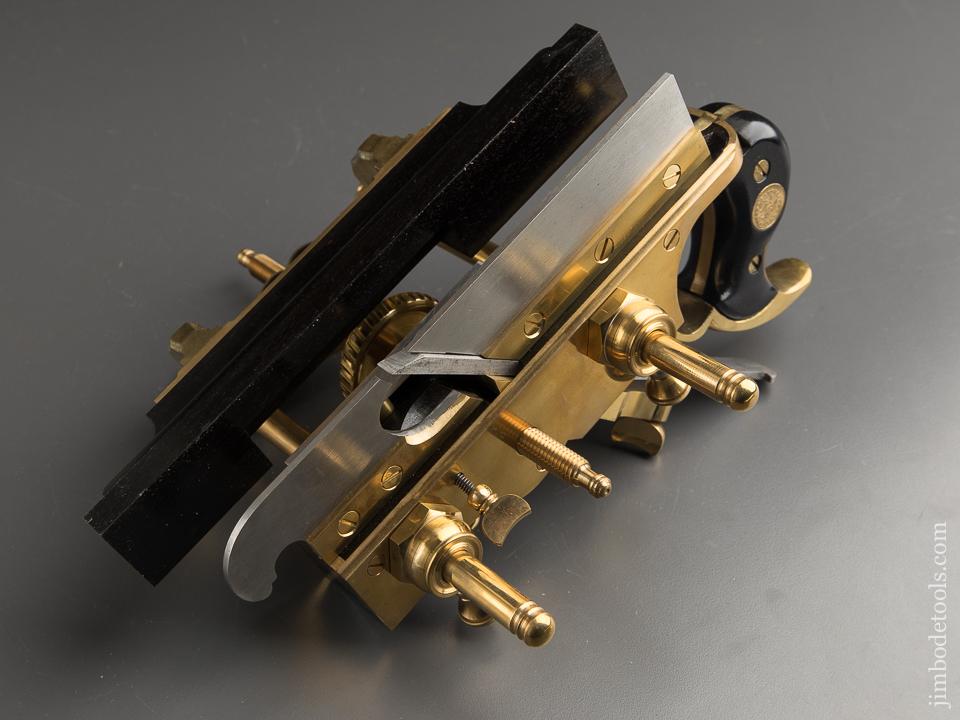 Phenomenal! Brass & Ebony Plow Plane by JIM LEAMY - 89330U