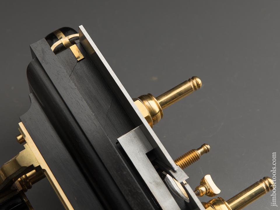 Phenomenal! Brass & Ebony Plow Plane by JIM LEAMY - 89330U