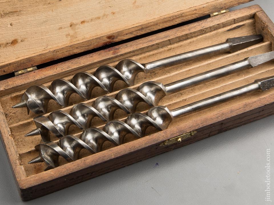 Complete Set of 13 RUSSELL JENNINGS Auger Bits in Original 3 Tiered Box - 89347
