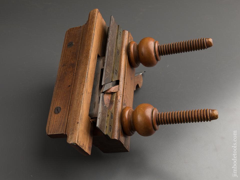 FINE Beech Plow Plane with Boxwood Arms by BURNHAM, FOX & CO circa 1842-44 GOOD USER - 89366