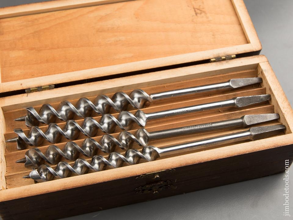 Complete Set of 13 RUSSELL JENNINGS Auger Bits in Original 3 Tiered Box - 89387