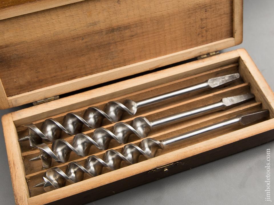 Complete Set of 13 RUSSELL JENNINGS Auger Bits in Original 3 Tiered Box - 89387