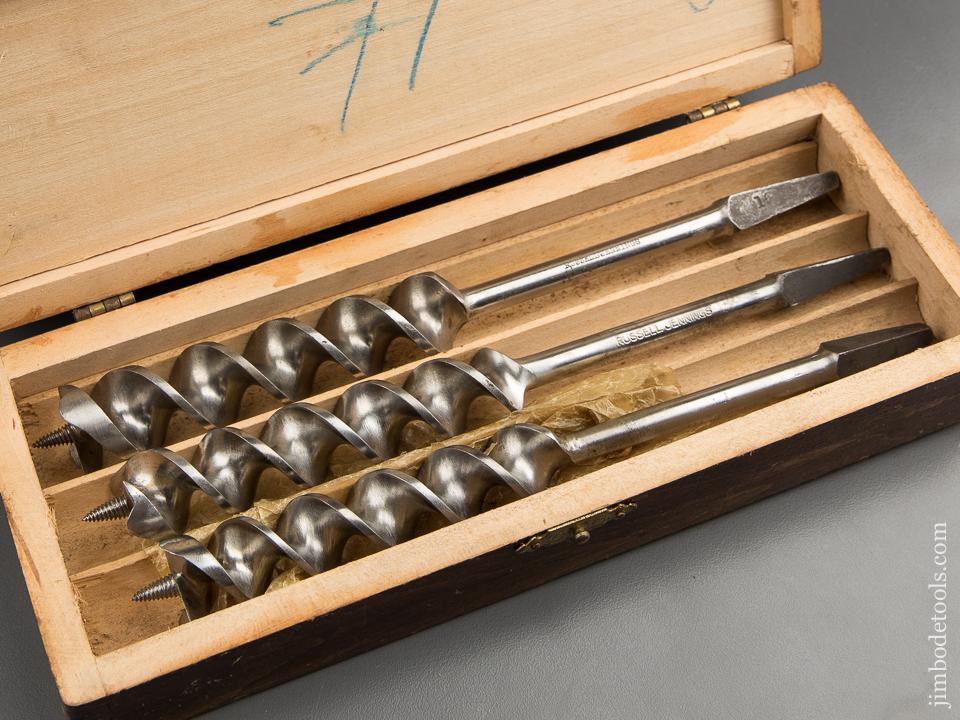 Complete Set of 13 RUSSELL JENNINGS Auger Bits in Original 3 Tiered Box - 89391