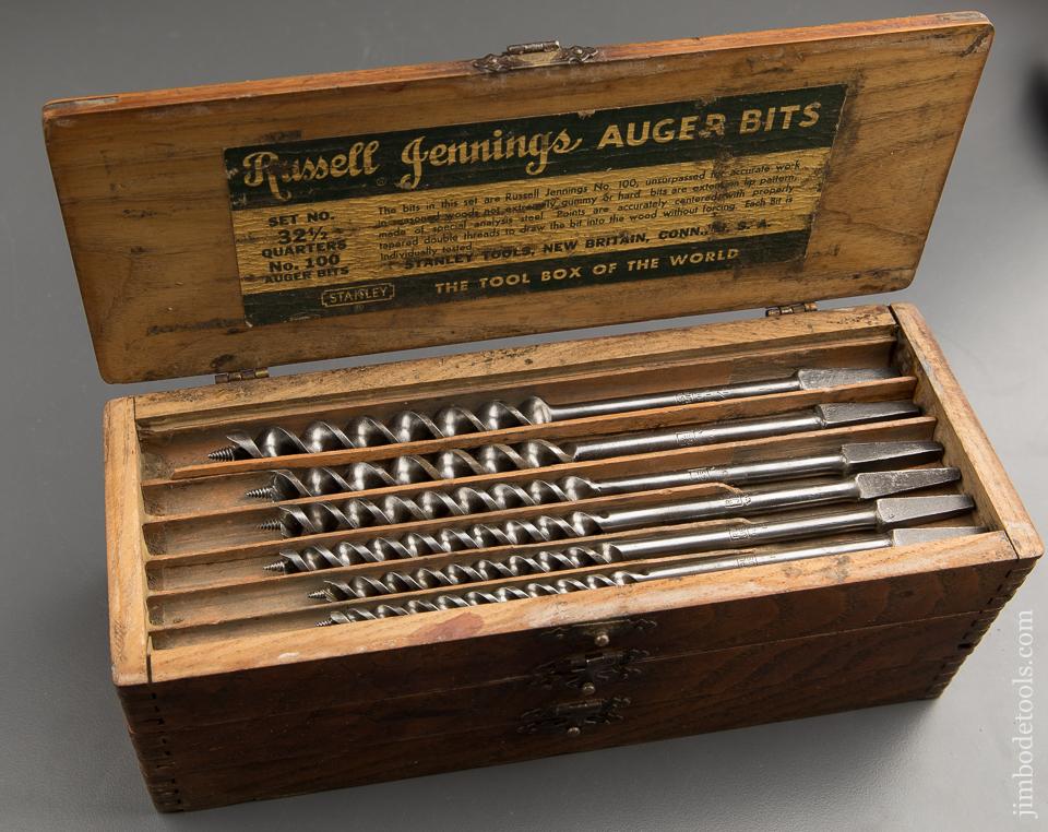 Complete Set of 13 RUSSELL JENNINGS Auger Bits in Original 3 Tiered Box - 89392