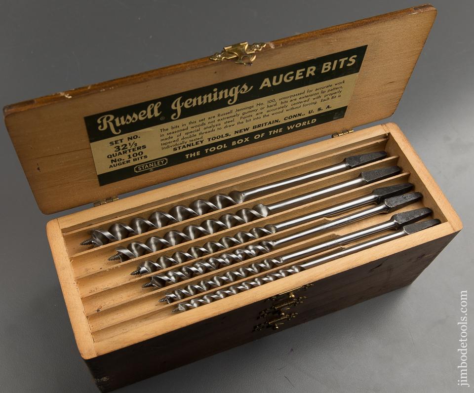FINE Complete Set of 13 RUSSELL JENNINGS Auger Bits in Original 3 Tiered Box - 89394