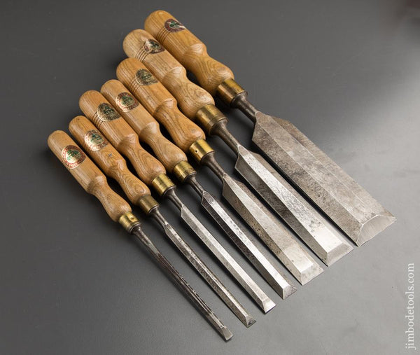 Great Set of Seven Vintage MARPLES Firmer Chisels - 89401