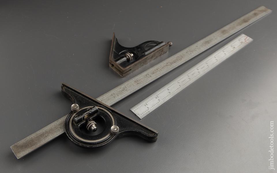 STARRETT Combination & Protractor Heads with 24 inch and 12 inch STARRETT Scales - 89419