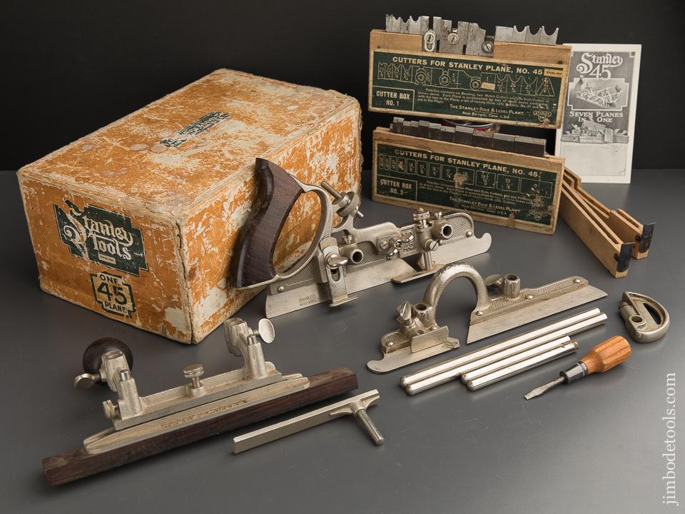 MINT & Unused! STANLEY No. 45 Combination Plane 100% COMPLETE in Original Box - 89420