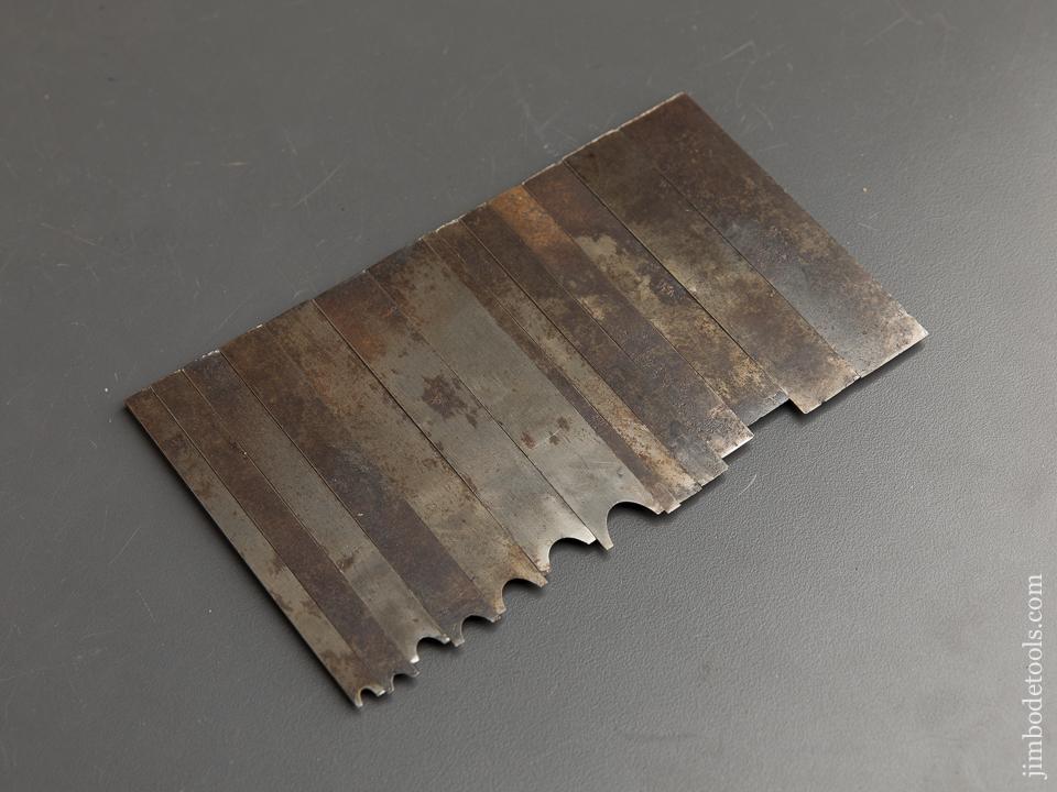 Set of Fourteen Pre-Adjuster Cutters for STANLEY No. 45 Combination Plow Plane or SIEGLEY Plow Plane - 89423