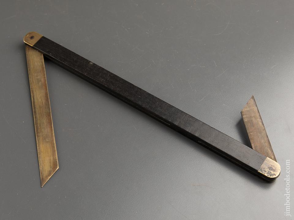 Fancy Twelve inch Brass & Ebony Shipwright's Bevel - 89431