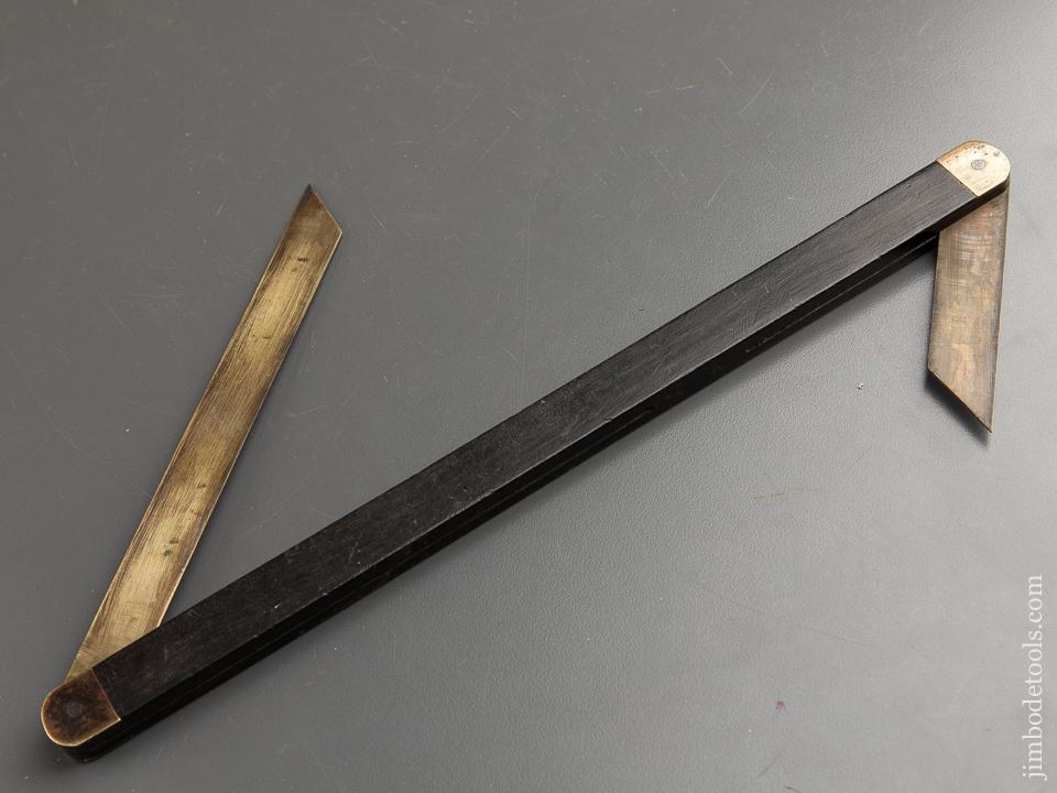 Fancy Twelve inch Brass & Ebony Shipwright's Bevel - 89431