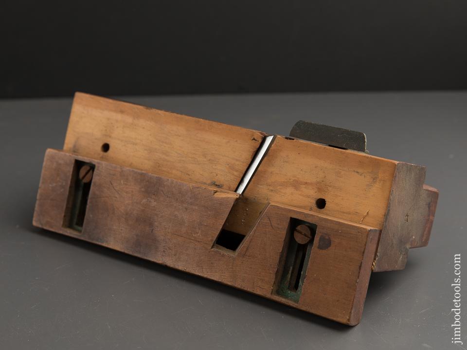 Solid Boxwood Moving Filletster Plane by GREENFIELD TOOL CO, GREENFIELD MASS circa 1851-83 GOOD - 89458