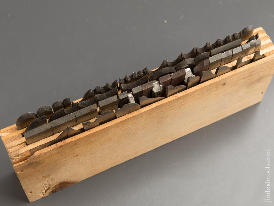 COMPLETE Set of 55 Cutters for STANLEY No. 55 Combination Plane in Original Box - 89485