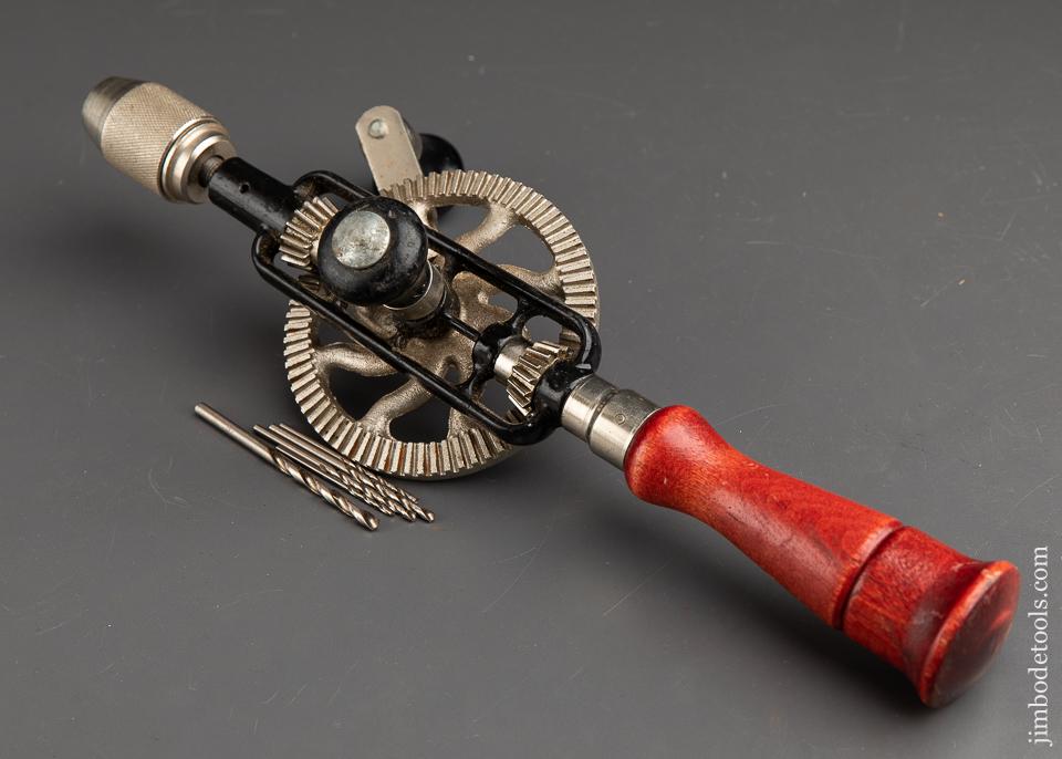 MILLERS FALLS No. 2-01 Egg Beater Hand Drill with Seven Bits and New MILLERS FALLS Golf Shirt XL - 894897