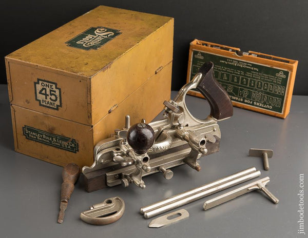 Mint! STANLEY No. 45 Combination Plane 100% COMPLETE and UNUSED! in Original Box SWEETHEART - 89575