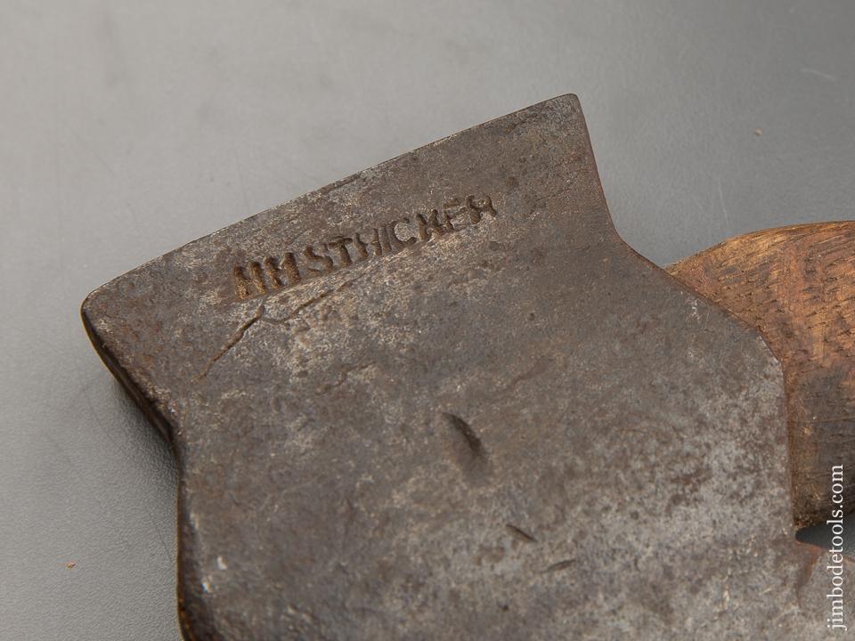 Early H.H. STRICKER Small Size Single Bevel Offset Broad Axe - 89581