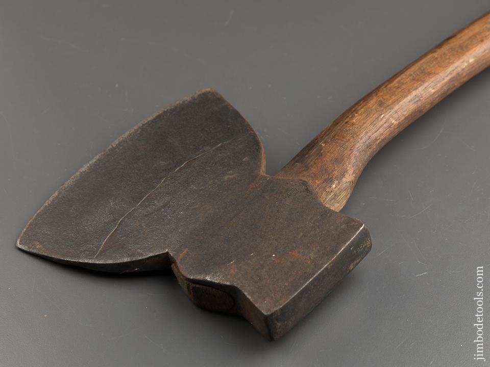 Early H.H. STRICKER Small Size Single Bevel Offset Broad Axe - 89581