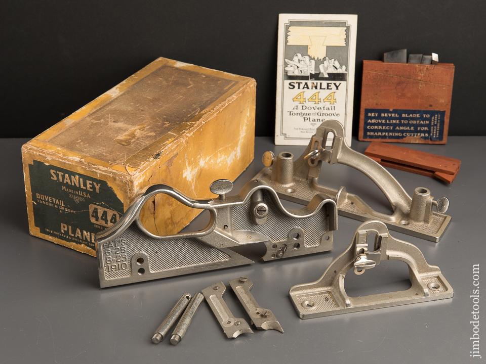 STANLEY No. 444 Dovetail Tongue & Groove Plane 100% MINT and COMPLETE in Original Box - 89604