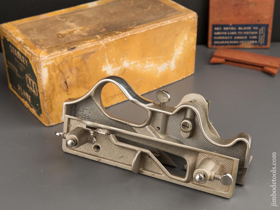 STANLEY No. 444 Dovetail Tongue & Groove Plane 100% MINT and COMPLETE in Original Box - 89604