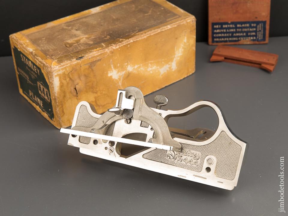 STANLEY No. 444 Dovetail Tongue & Groove Plane 100% MINT and COMPLETE in Original Box - 89604