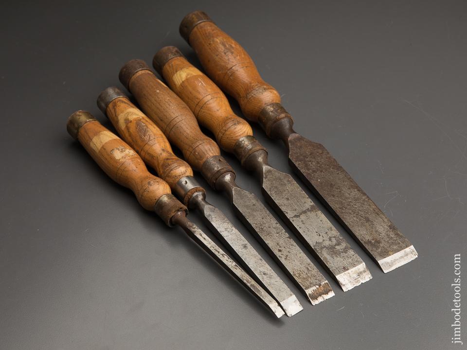 Great Set of Five MARPLES Mortise Chisels - 89697