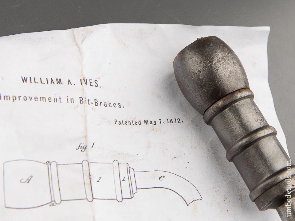 Rare! IVES Patent May 7, 1872 Bit Brace - 89705