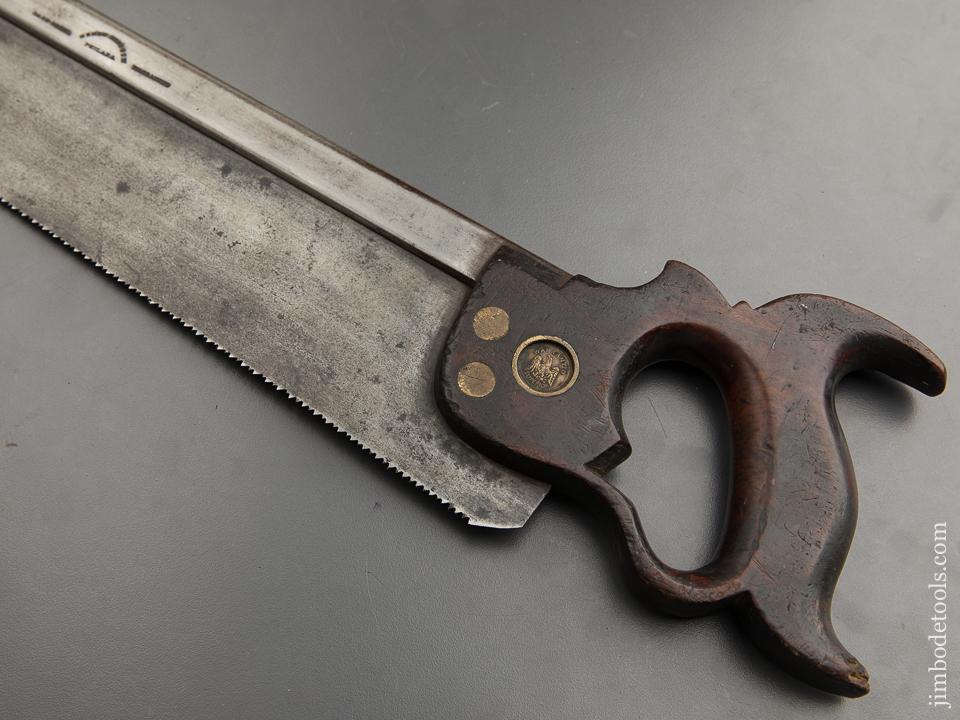 12 point 14 inch Crosscut DISSTON Pre-SONS Back Saw circa 1840-65 - 89736