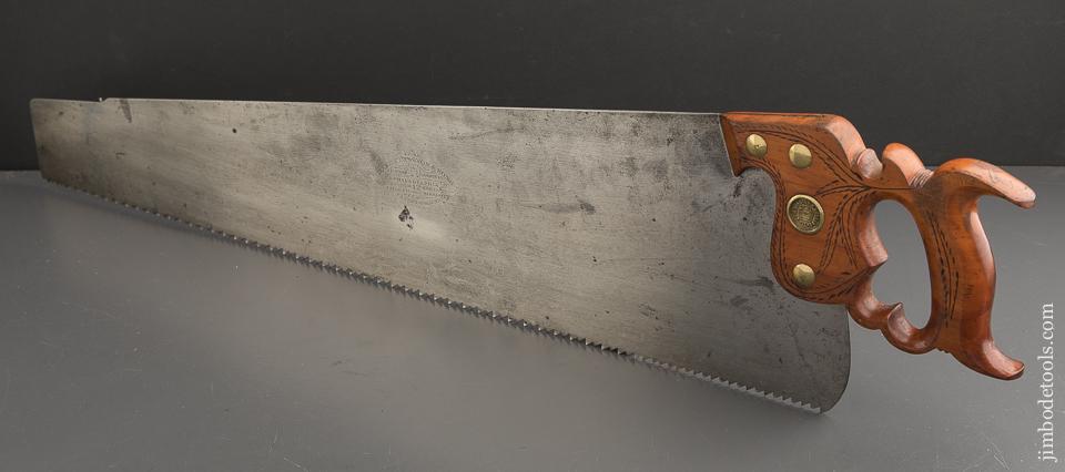 Magnificent! DISSTON No. 12 London Spring Monster Rip Hand Saw! - 89786U