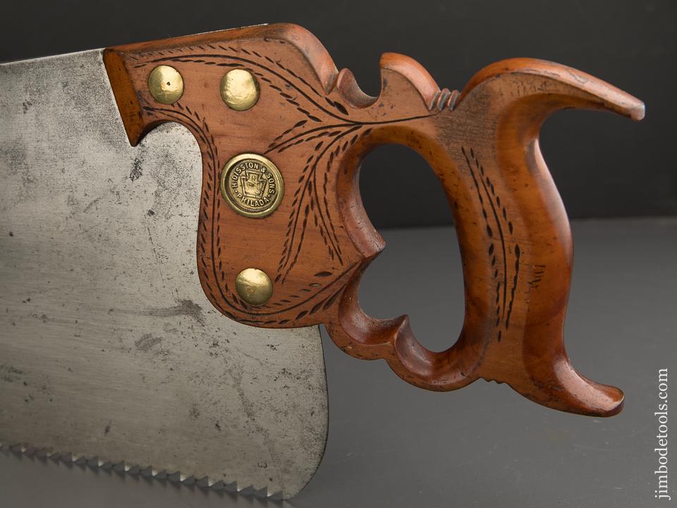 Magnificent! DISSTON No. 12 London Spring Monster Rip Hand Saw! - 89786U