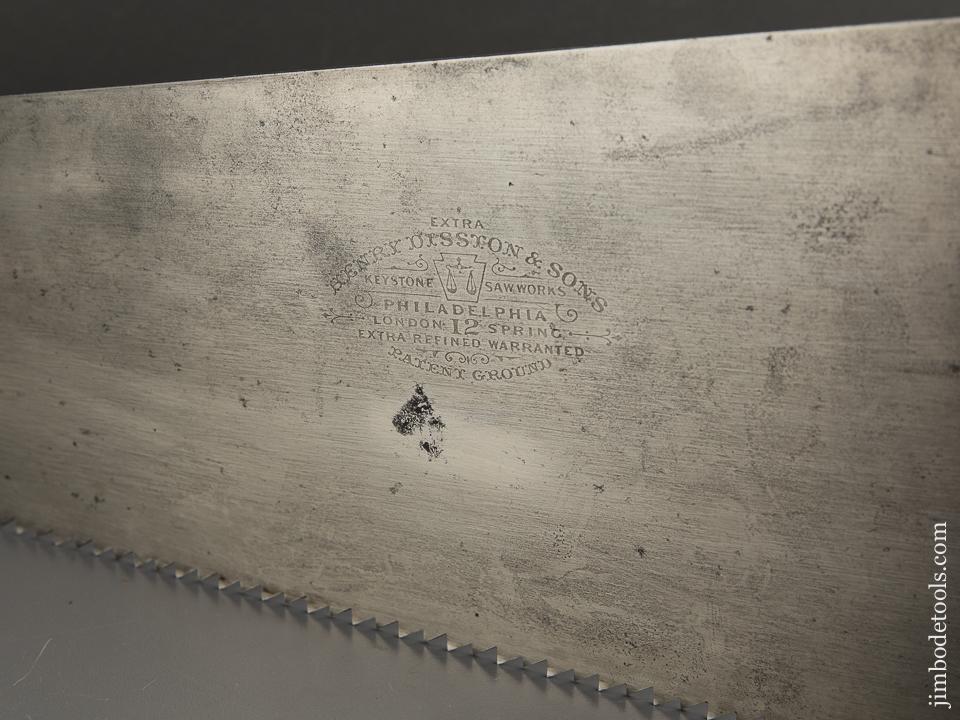 Magnificent! DISSTON No. 12 London Spring Monster Rip Hand Saw! - 89786U
