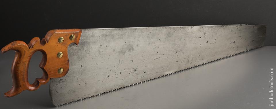 Magnificent! DISSTON No. 12 London Spring Monster Rip Hand Saw! - 89786U