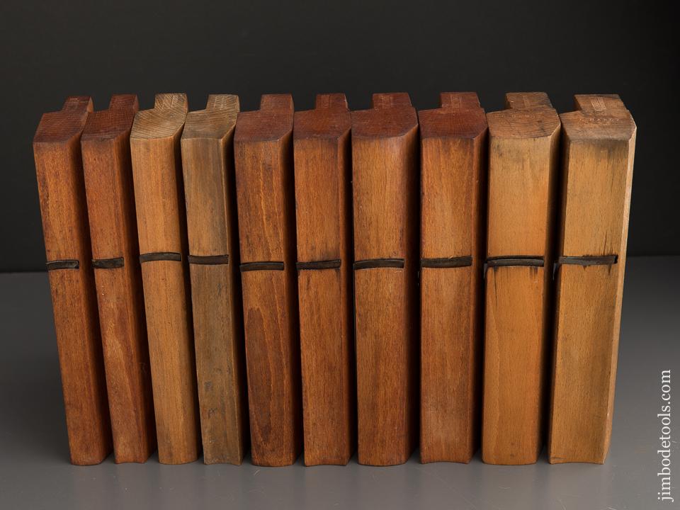 Five Pairs of L. CASE WATERTOWN NY Hollows & Rounds Molding Planes circa 1850-55 NEAR NEW - 89793