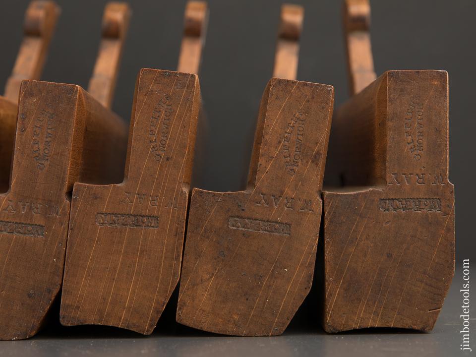 EXTRA FINE Set of Eighteen Hollows & Rounds Moulding Planes by GRIFFITHS NORWICH circa 1803-1958 - 89825
