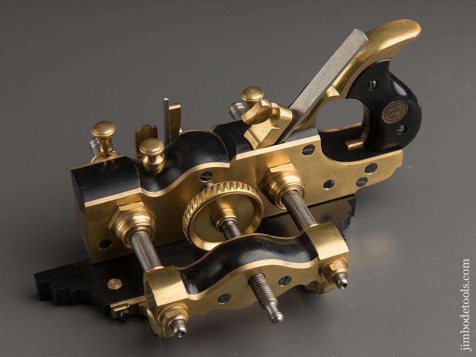 Phenomenal! Brass & Ebony Moving Filletster Plane by JIM LEAMY - 89840U