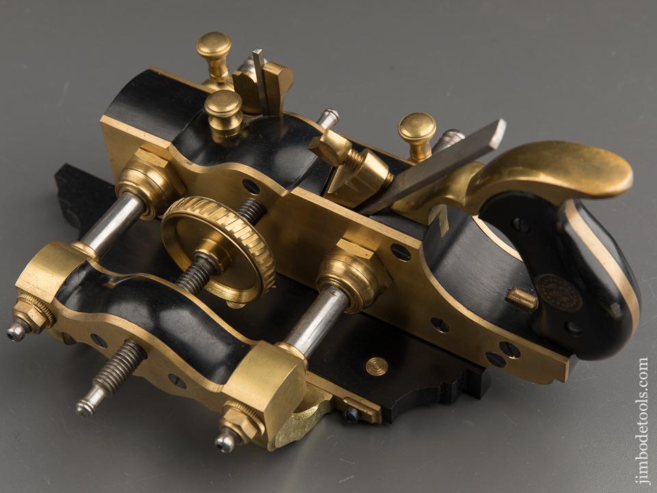 Phenomenal! Brass & Ebony Moving Filletster Plane by JIM LEAMY - 89840U