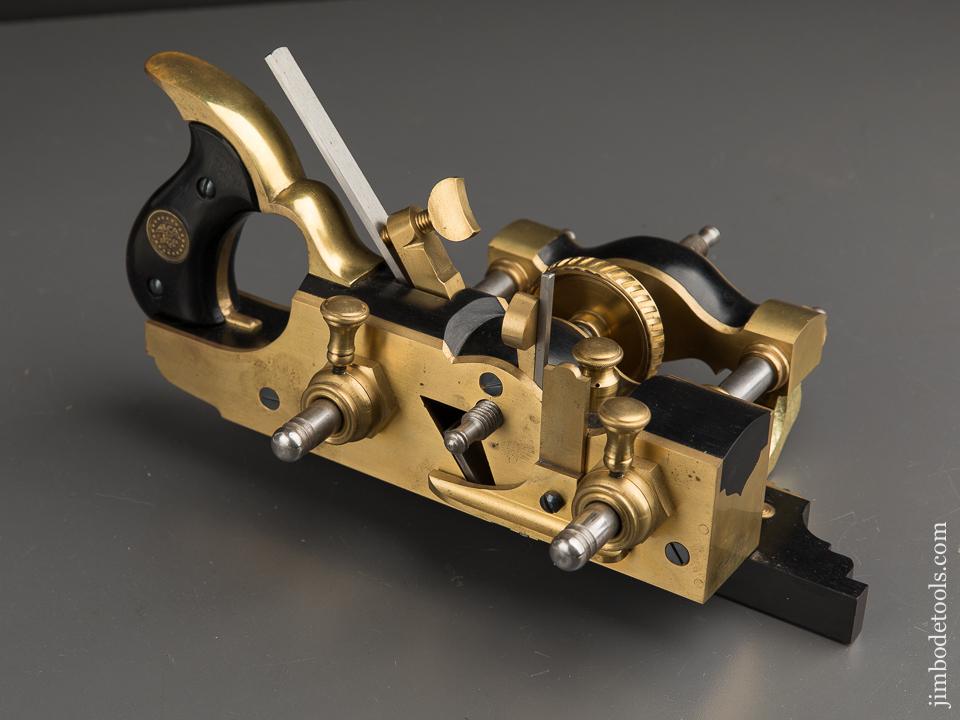 Phenomenal! Brass & Ebony Moving Filletster Plane by JIM LEAMY - 89840U