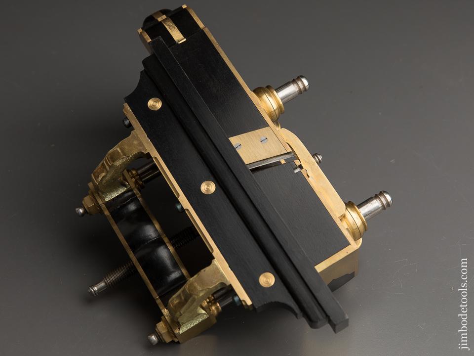 Phenomenal! Brass & Ebony Moving Filletster Plane by JIM LEAMY - 89840U
