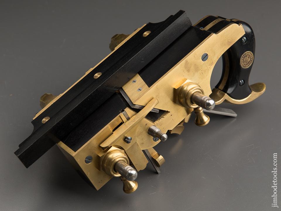 Phenomenal! Brass & Ebony Moving Filletster Plane by JIM LEAMY - 89840U