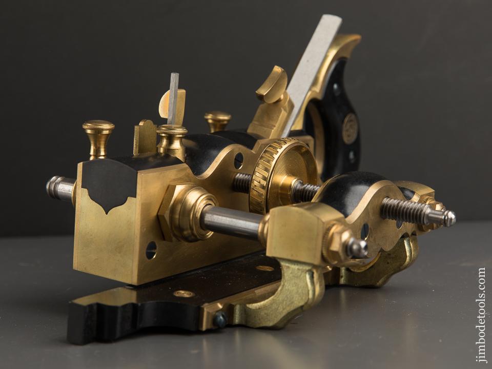 Phenomenal! Brass & Ebony Moving Filletster Plane by JIM LEAMY - 89840U