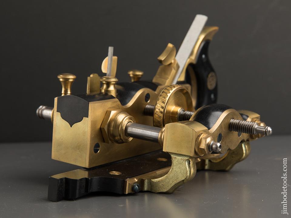 Phenomenal! Brass & Ebony Moving Filletster Plane by JIM LEAMY - 89840U