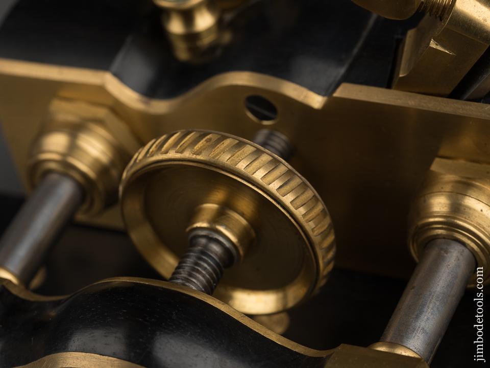 Phenomenal! Brass & Ebony Moving Filletster Plane by JIM LEAMY - 89840U