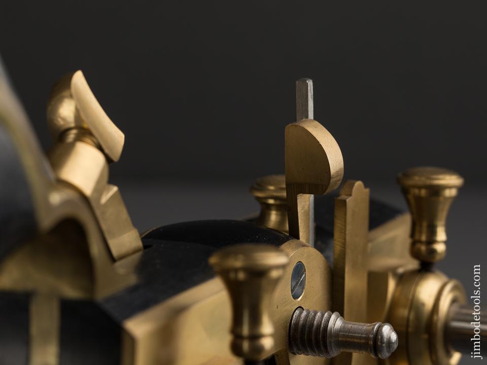 Phenomenal! Brass & Ebony Moving Filletster Plane by JIM LEAMY - 89840U