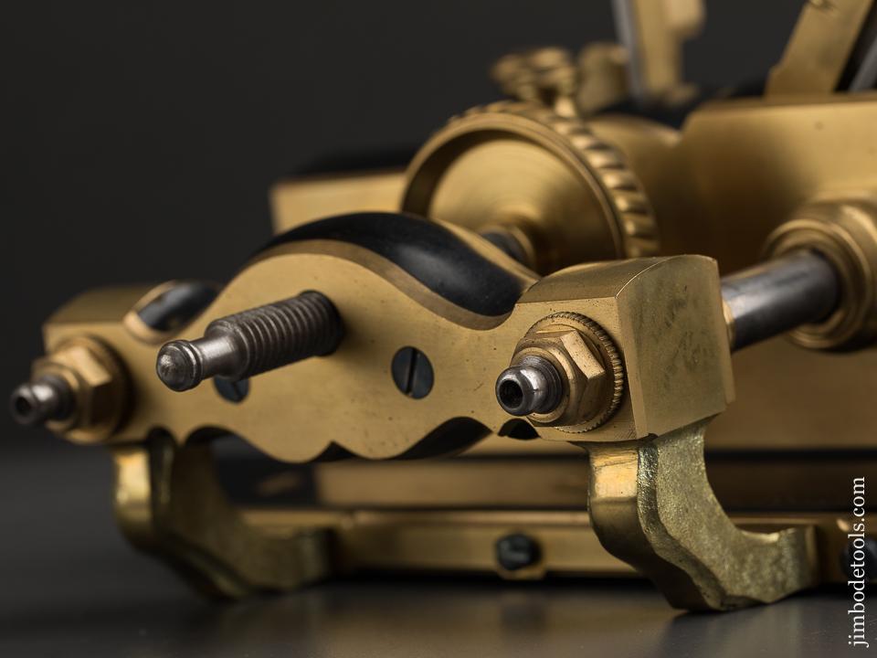 Phenomenal! Brass & Ebony Moving Filletster Plane by JIM LEAMY - 89840U