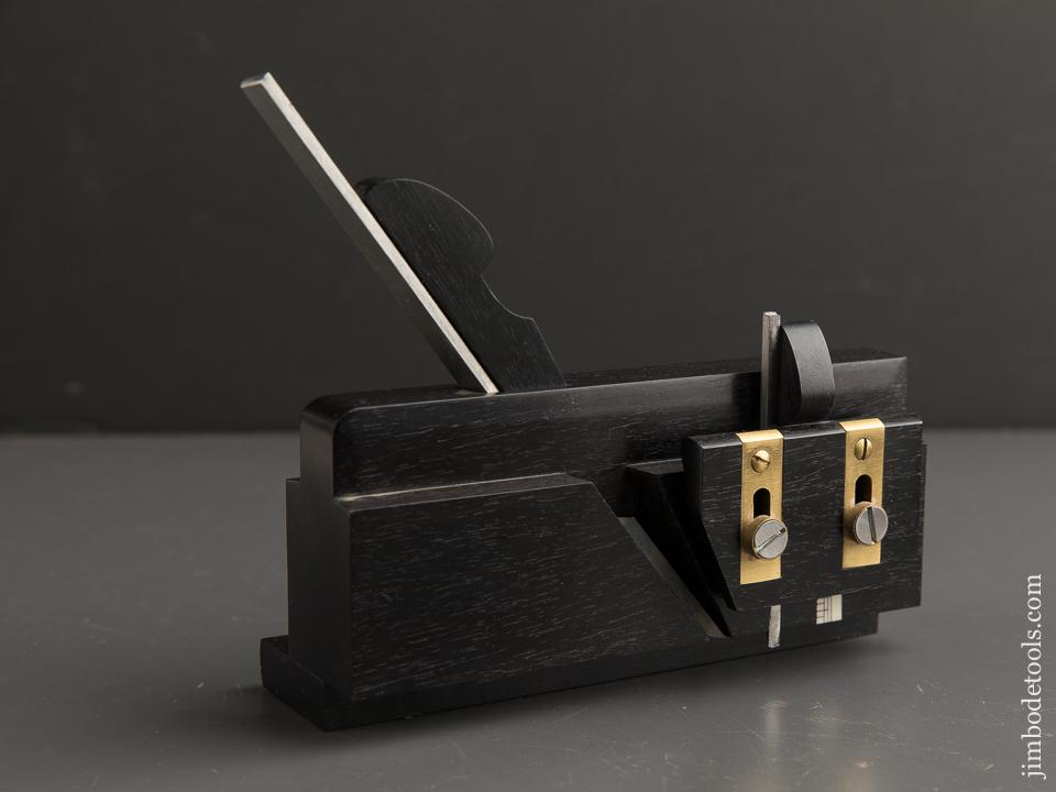 MINT 3/4 Size Ebony JIM LEAMY Moving Filletster Plane - 89849U