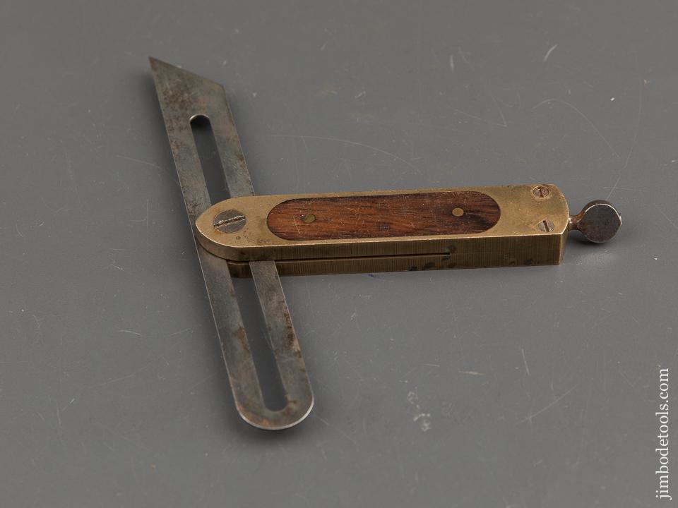 Crisp ROBINSON Patent June 14, 1870 ST. JOHNSBURY Rosewood & Brass Six inch Bevel - 89852U
