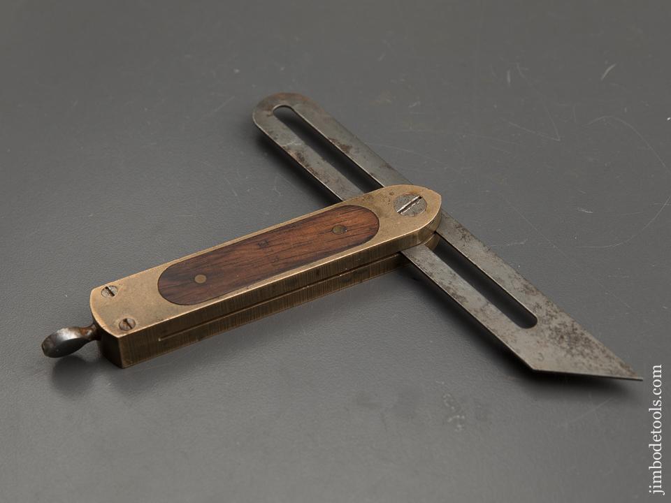 Crisp ROBINSON Patent June 14, 1870 ST. JOHNSBURY Rosewood & Brass Six inch Bevel - 89852U