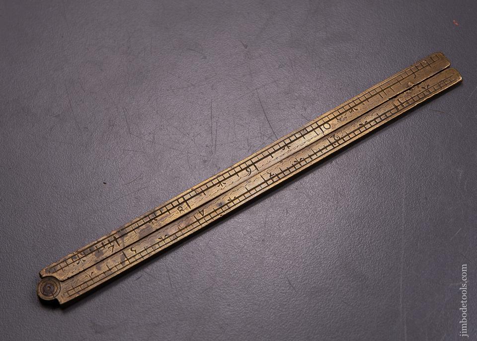 18th Century Hand Stamped Twelve inch Brass Rule - 89859