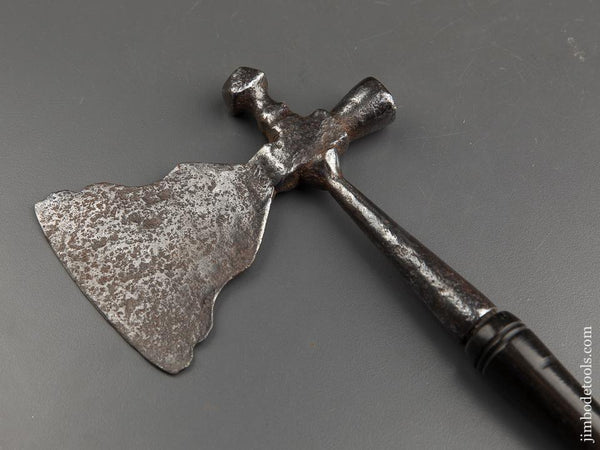 Magnificent 17th/18th Century Axe with Newer Ebony Handle - 89861